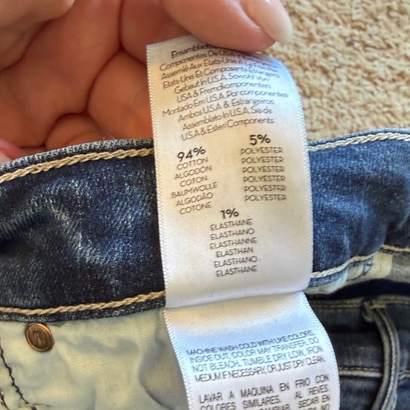 MOTHER The Stunner Ankle Fray Jeans Size 31 Dark Wash Raw Hem - Picture 5 of 9